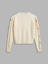 Retro Flora Cable Knit Cardigan